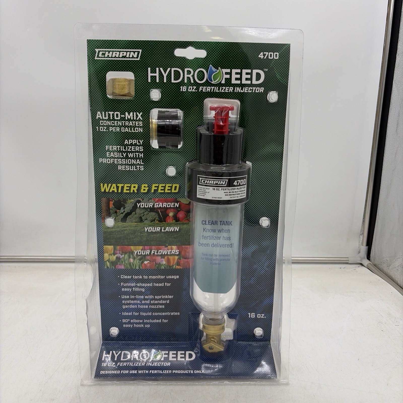 Chapin 4700 HydroFeed 16-Ounce in-Line Auto-Mix Fertilizer Injector System, 1...