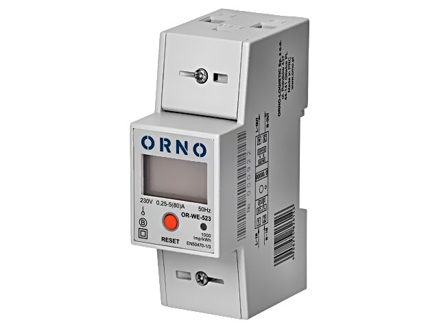 OR-WE-523 controller for DIN rail pulse, RS485 Modbus RTU IP20 ORNO