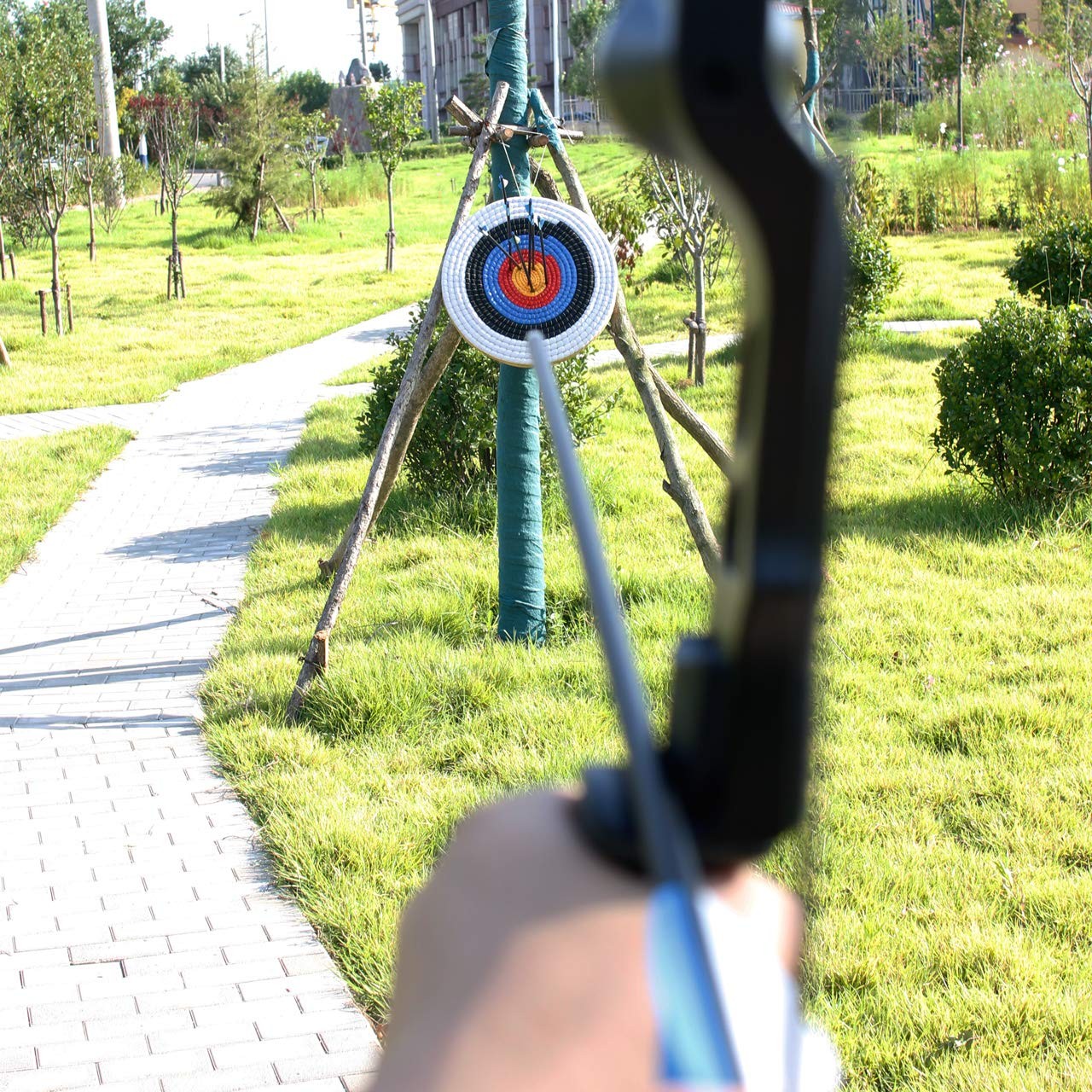 SinoArt Traditional Solid Straw Round 3 Laryes Hand-Made Archery Target Face ...