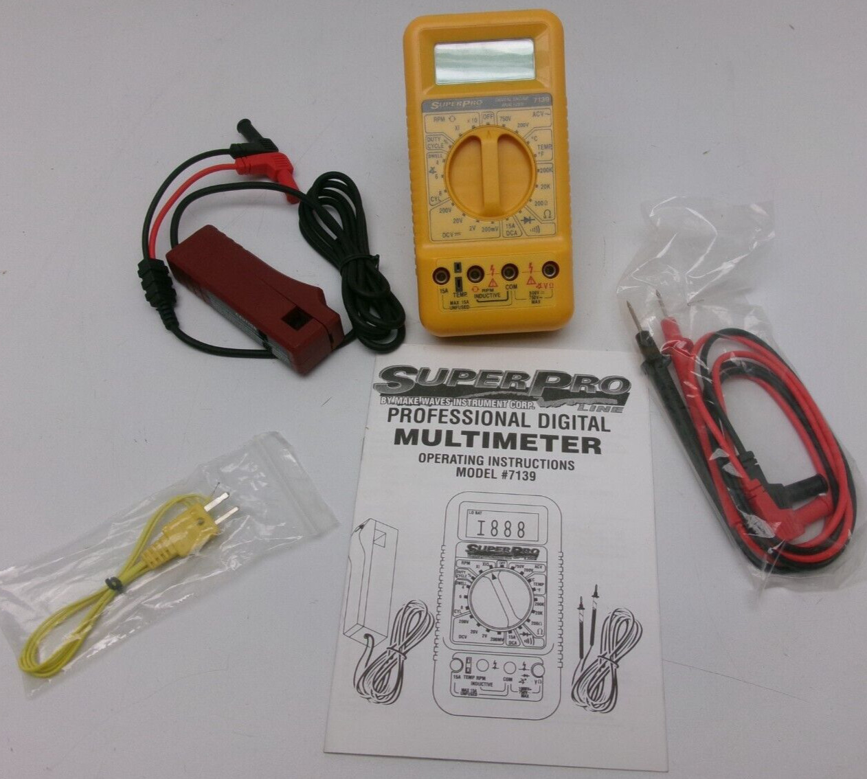 SUPERPRO Model #7139 DIGITAL ENGINE ANALYZER / MULTIMETER KIT   #20