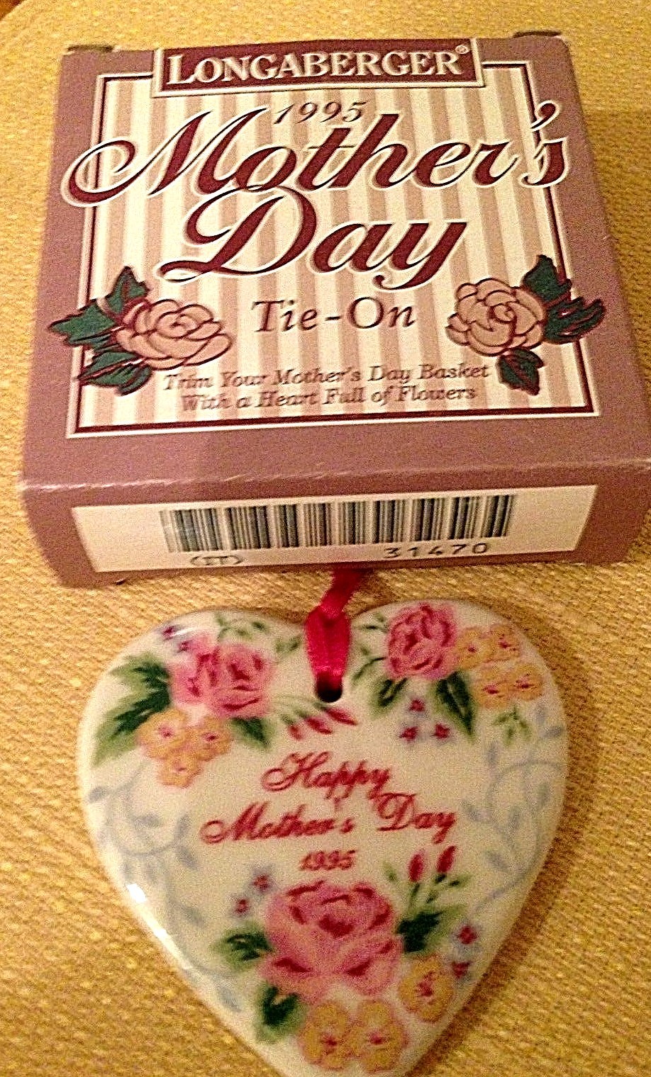 Longaberger “1995 Mother’s Day” Ceramic Tie-On