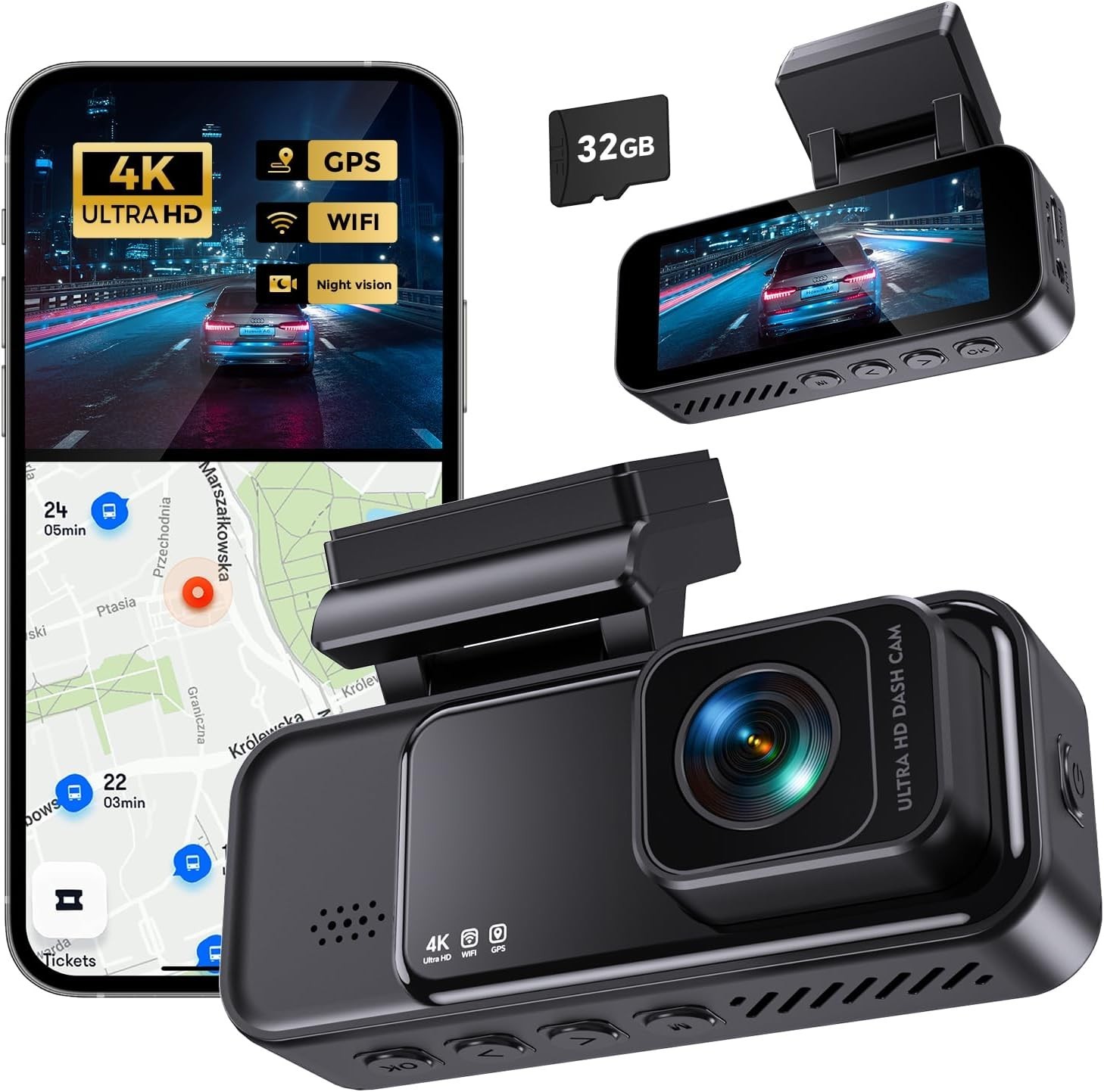 Camara De Seguridad Para Carro Auto lenses Delantero/Trasero/Interior Dash Cam