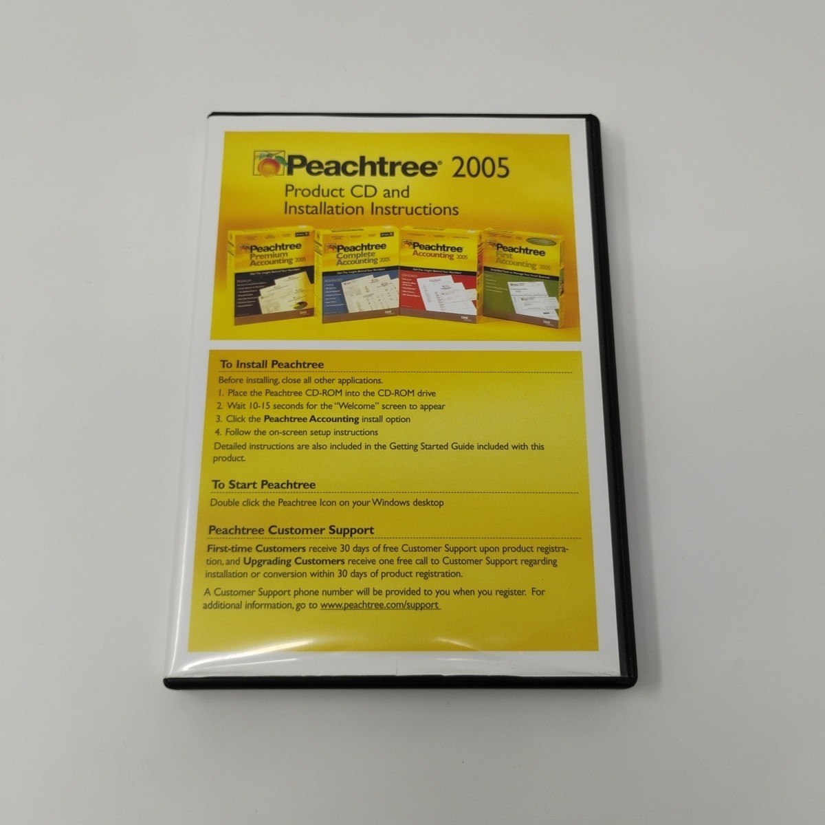 Peachtree Complete Accounting Software 2005 PC Big Box CD-ROM with Serial Number
