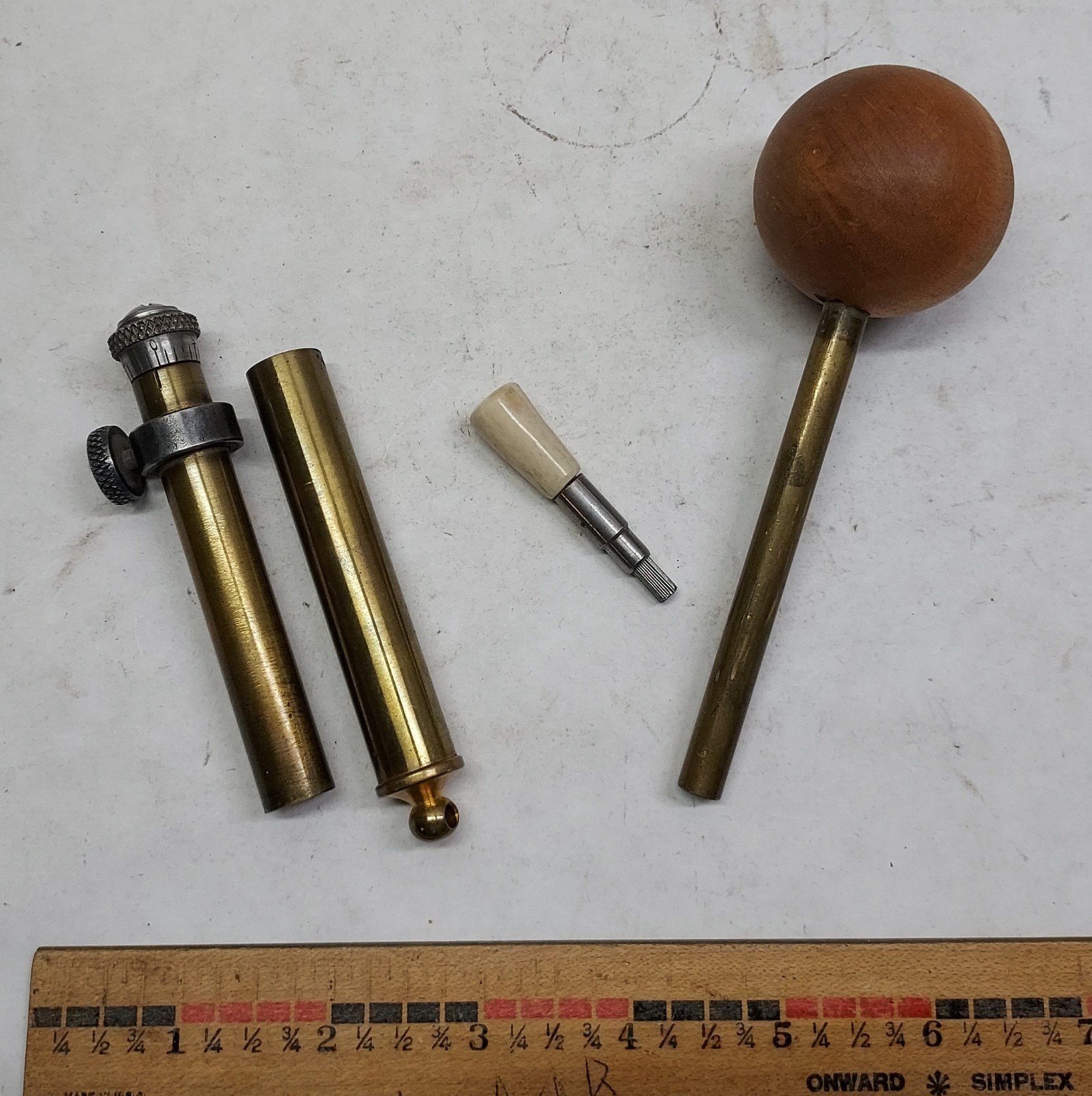 Muzzleloader Black Powder Revolver Powder Measure W/ Round Handle Ball Starter