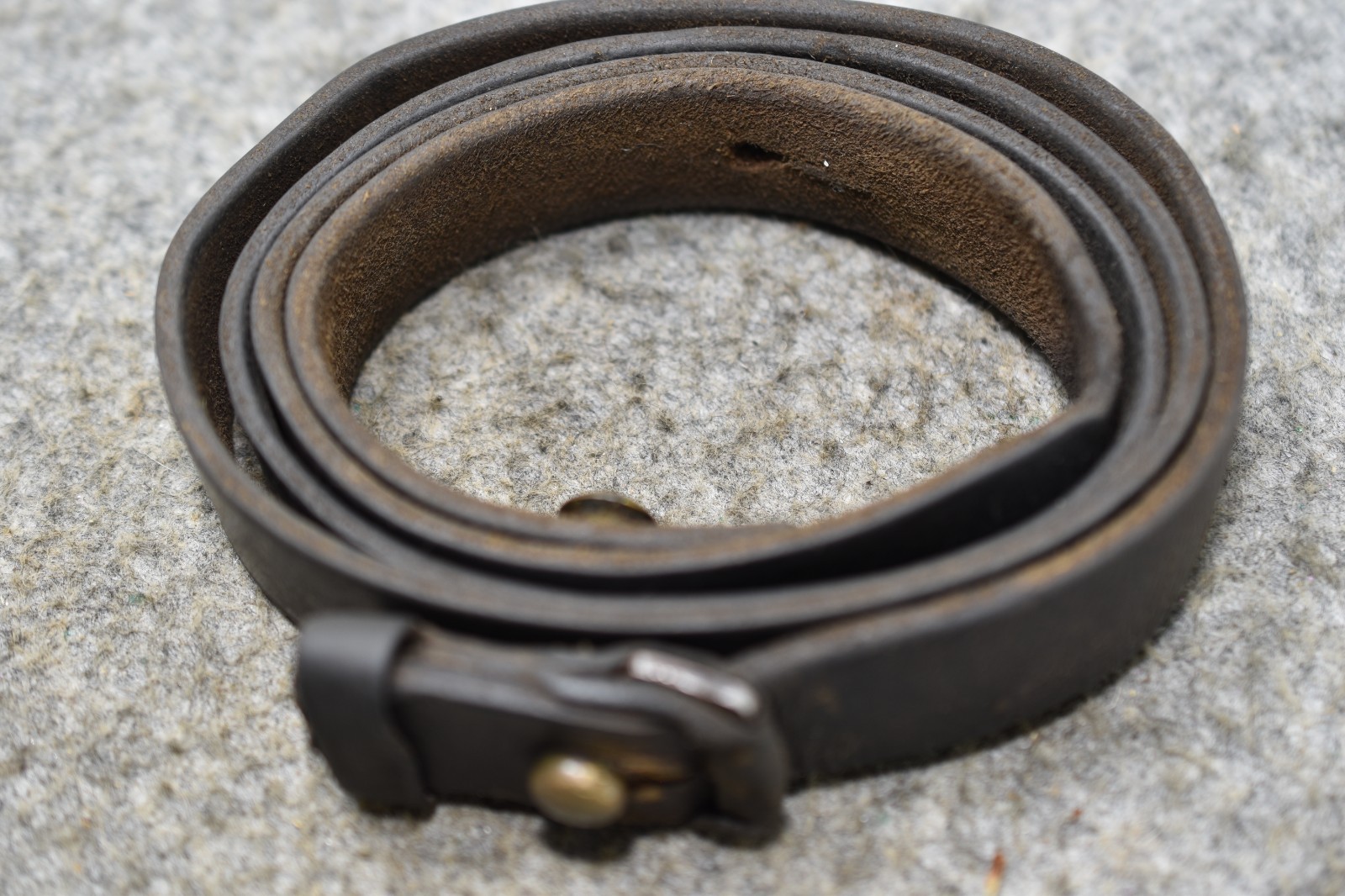 German K98 or Yugo Mauser Vintage Leather 35" 42" Sling and both keepers