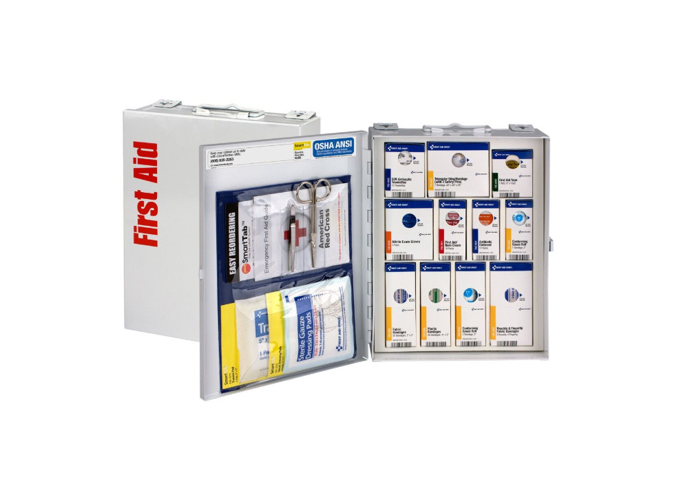 First Aid Only 1050-FAE-0103 Medium Metal SmartCompliance Cabinet OSHA Compliant
