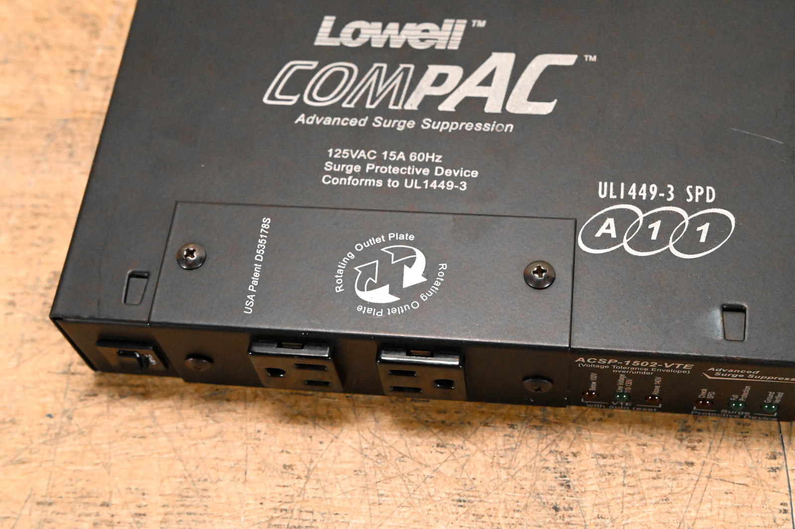 Lowell ACSP-1502-RPC Advanced Multi-Stage Surge Suppressor CG01MSK