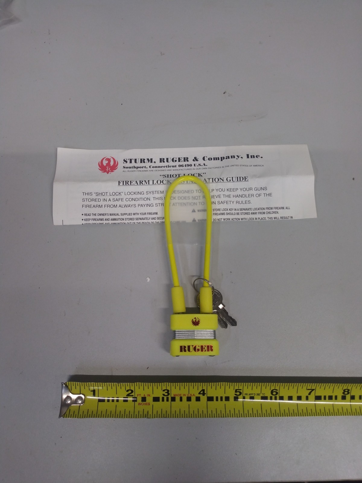 Sturm, Ruger "Shot Lock" Firearm Lock & Keys