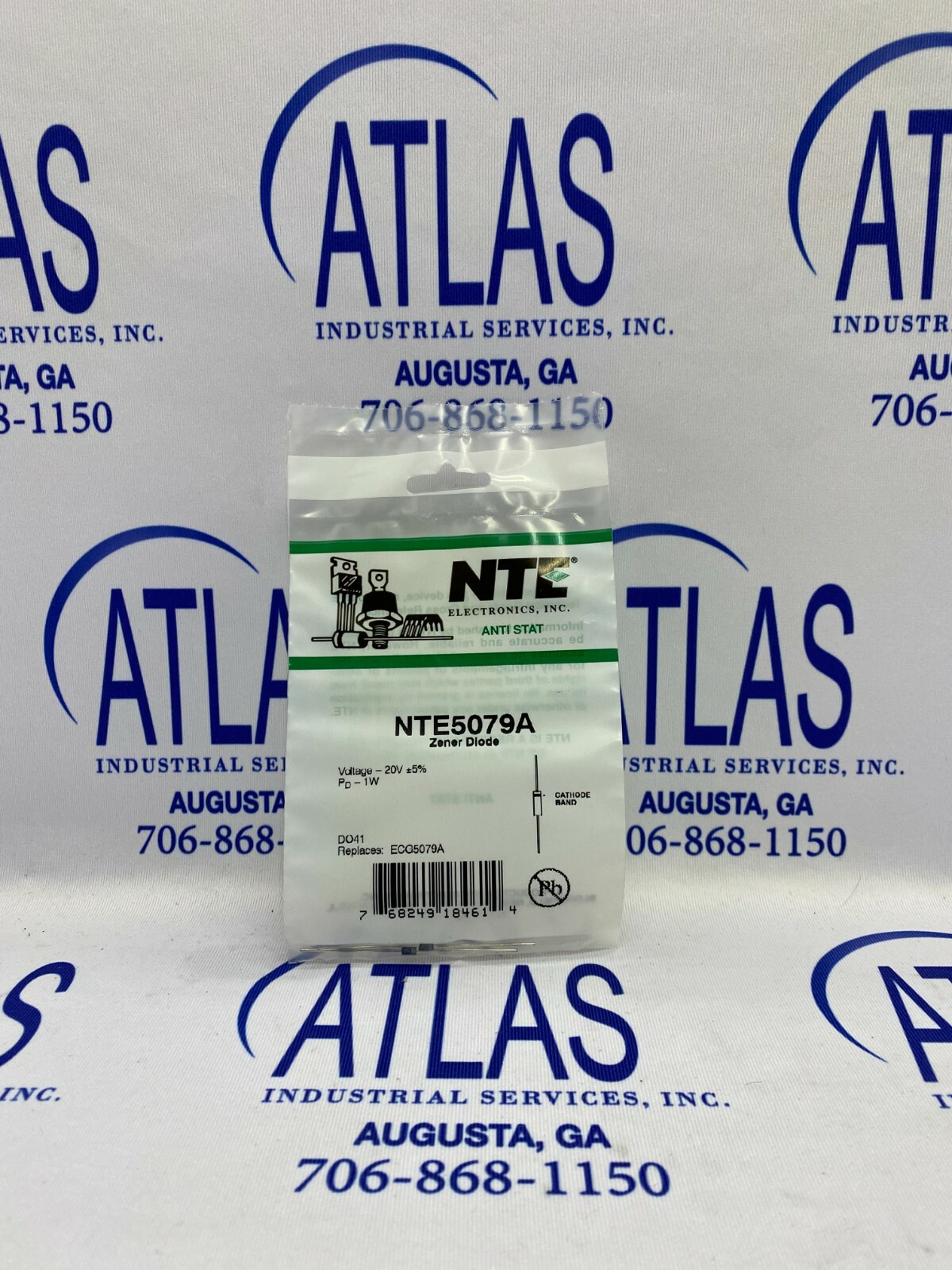 NTE NTE5079A Diode, 20.0V, 1W, 5%, DO-41, 2/PK ***AUTHORIZED NTE DISTRIBUTOR***