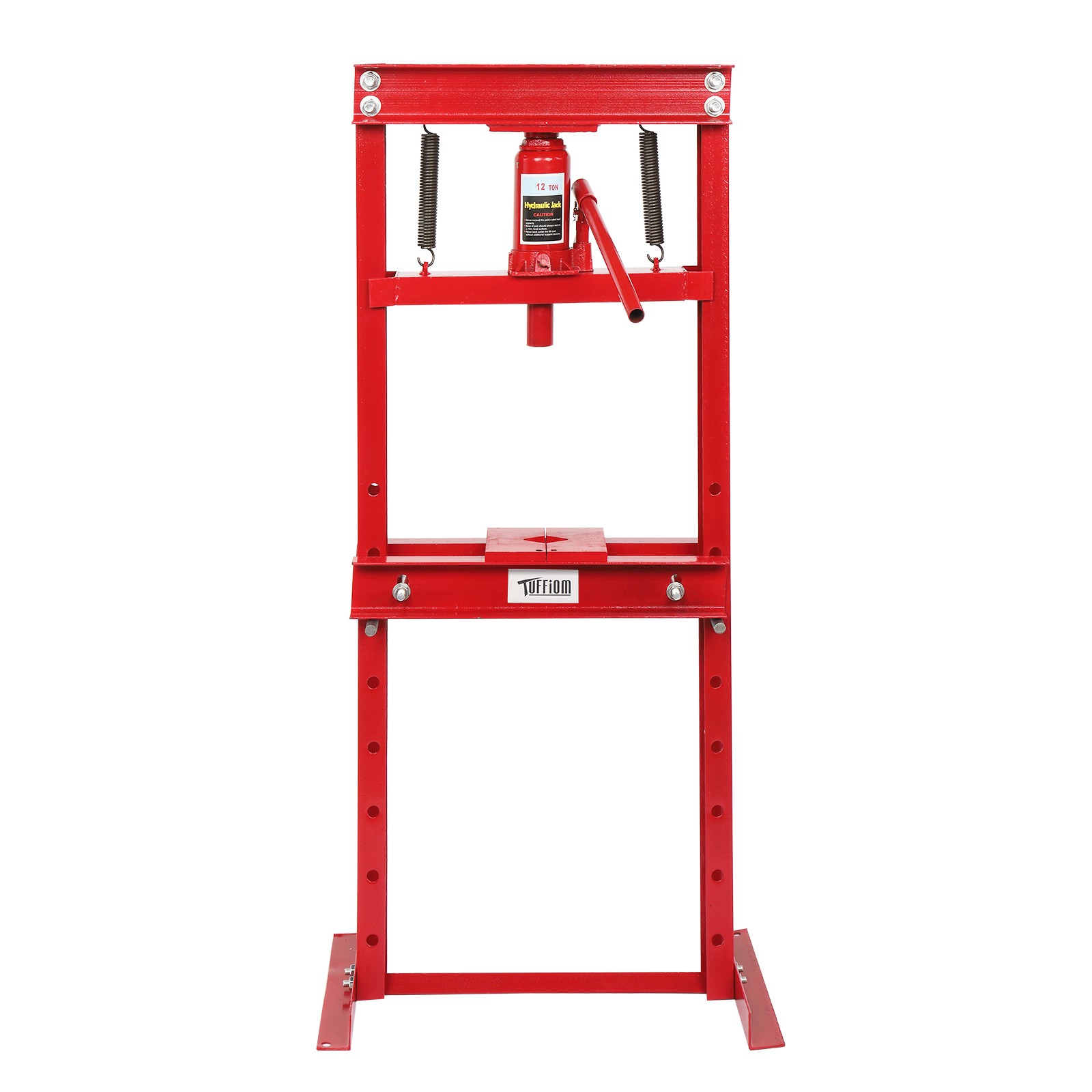 Heavy Duty Hydraulic Shop Press 12Ton w/ Plates H-Frame Benchtop Press Stand Red