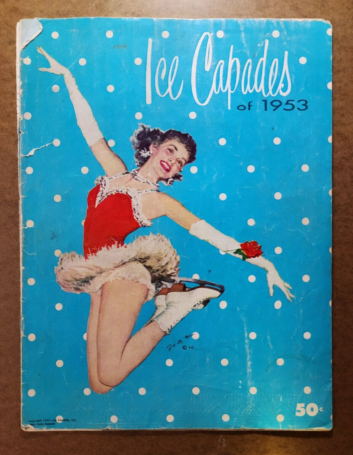 Vtg 1953 ICE CAPADES Program - Ice Skating / Figure Skating