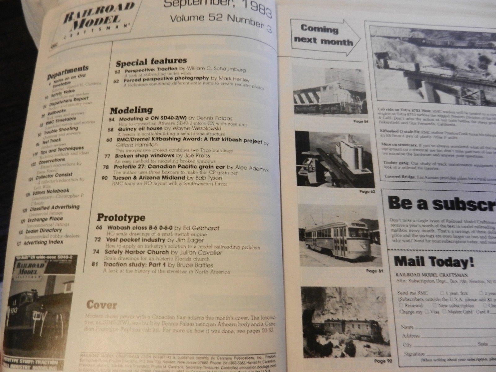 Railroad Model Craftsman Magazine September 1983 Issue