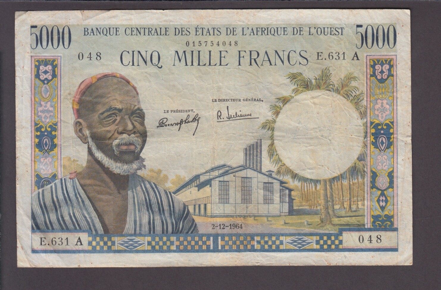 West African States-Ivory Coast P.104Ac-4048 5,000 5000 Francs sig3 Alpha.E.631