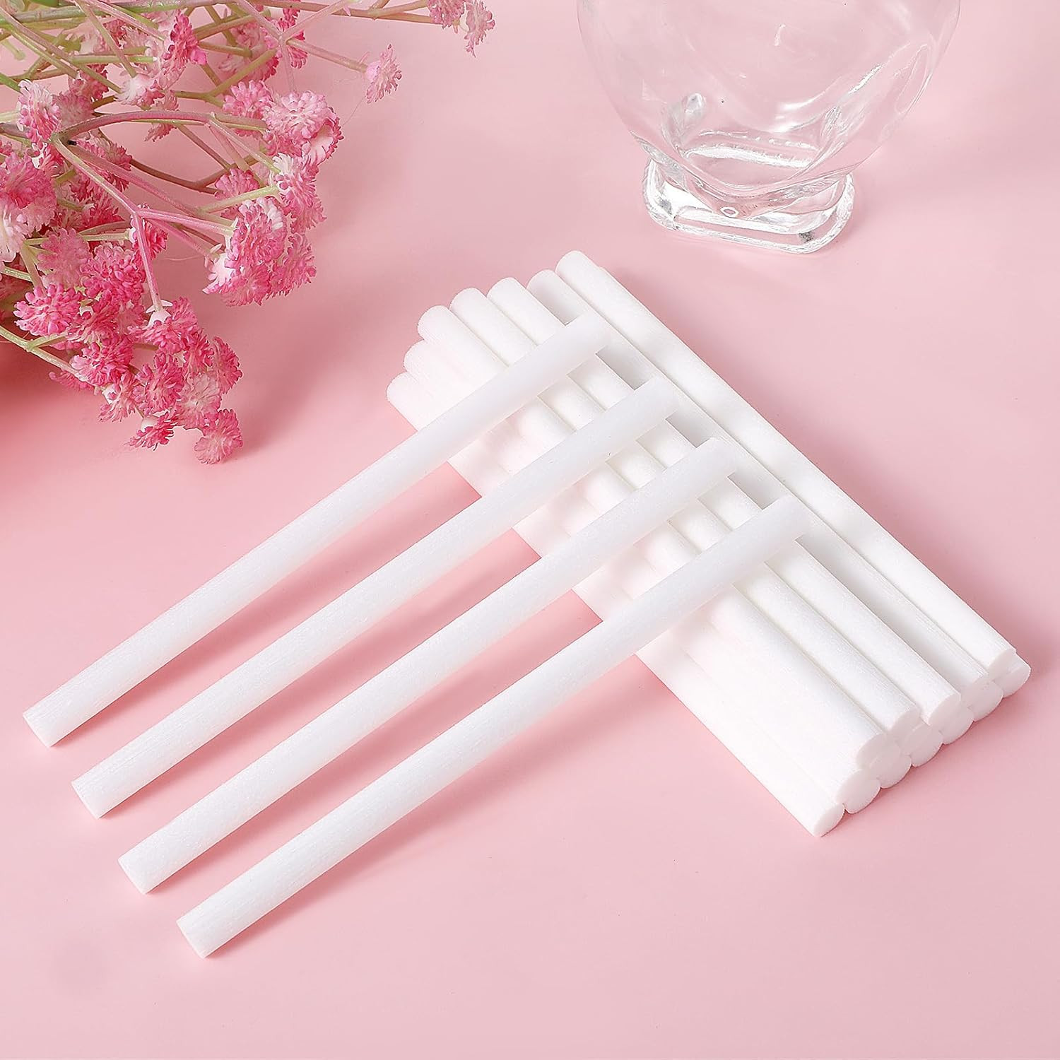 24 Pcs Humidifier Wicks Sticks Diffuser Wicks Replacement Cotton Refill Stick...