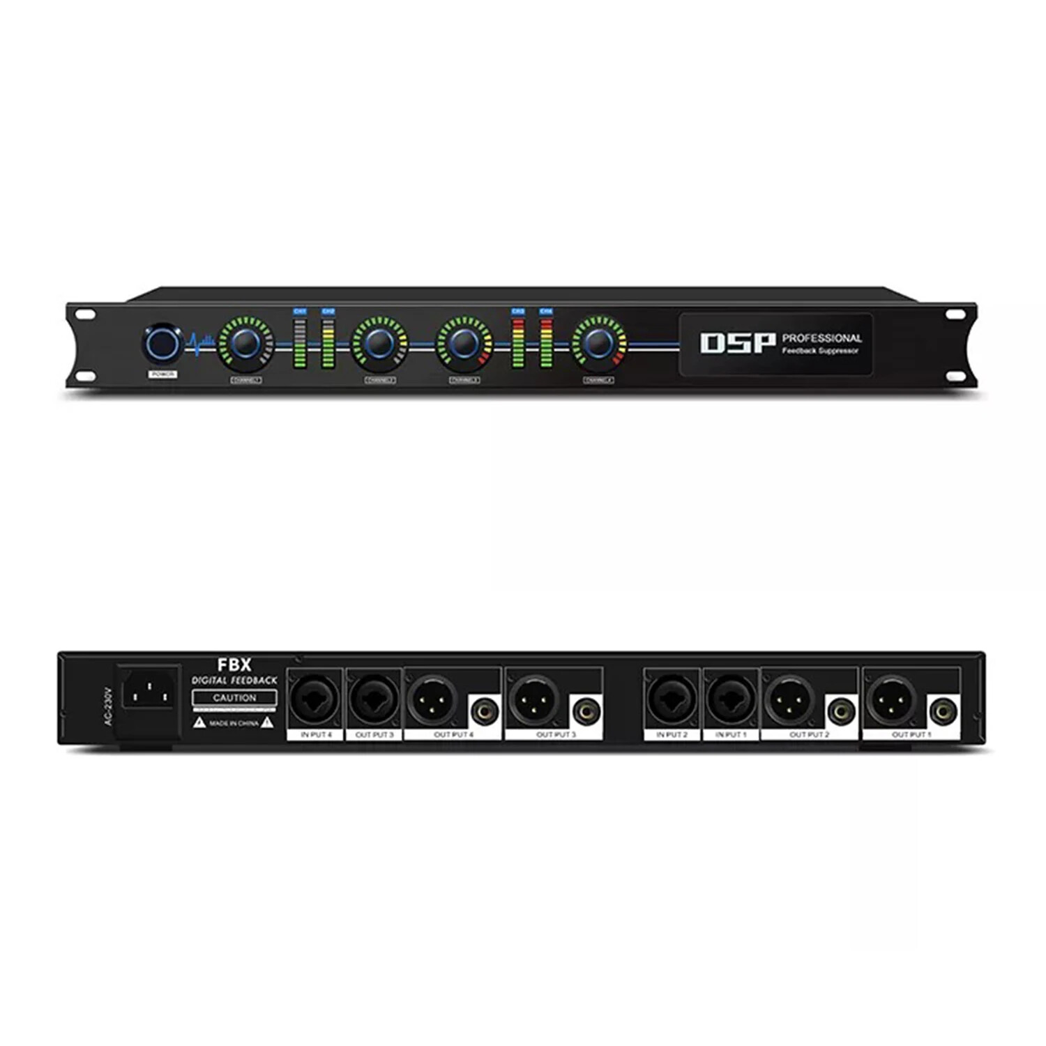 FBX440 High Quality 4 channels Digital Karaoke Processor Feedback Suppressor