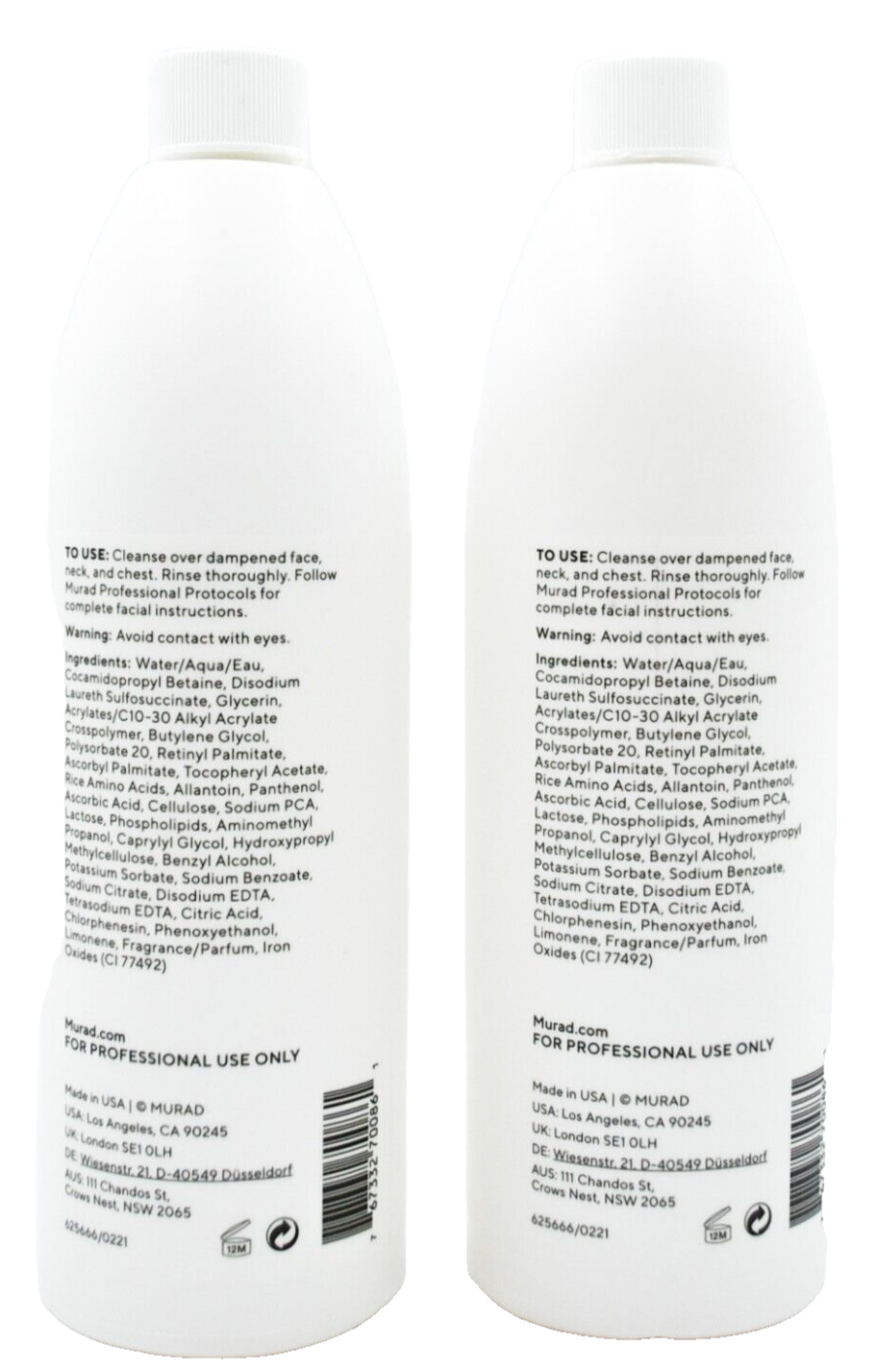Murad Essential-C Cleanser Enviro-Shield Pro Size 16.9 fl oz/ 500 ml (2 Pack) NB