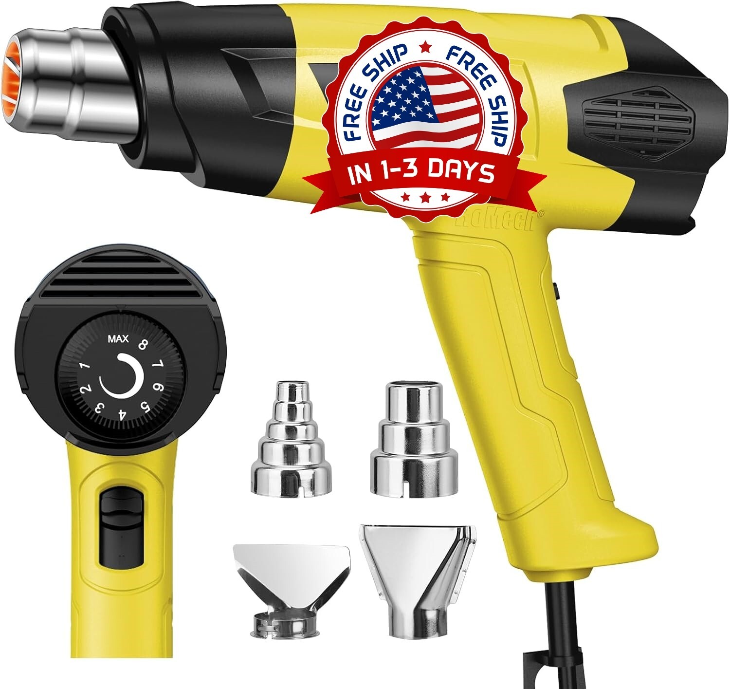 Pistola De Calor Pistola De Aire Caliente Trabajo Eléctrico Profesional De 1500W