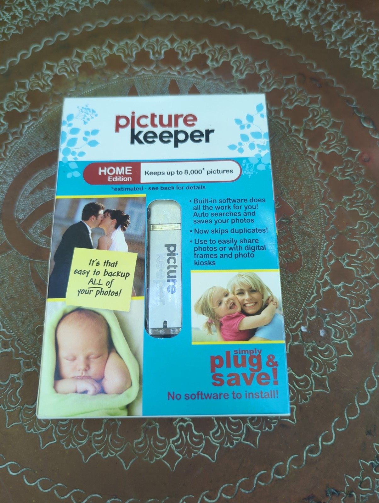 Picture Keeper Home Edition Automatic USB Backup to 8,000 Photos, New