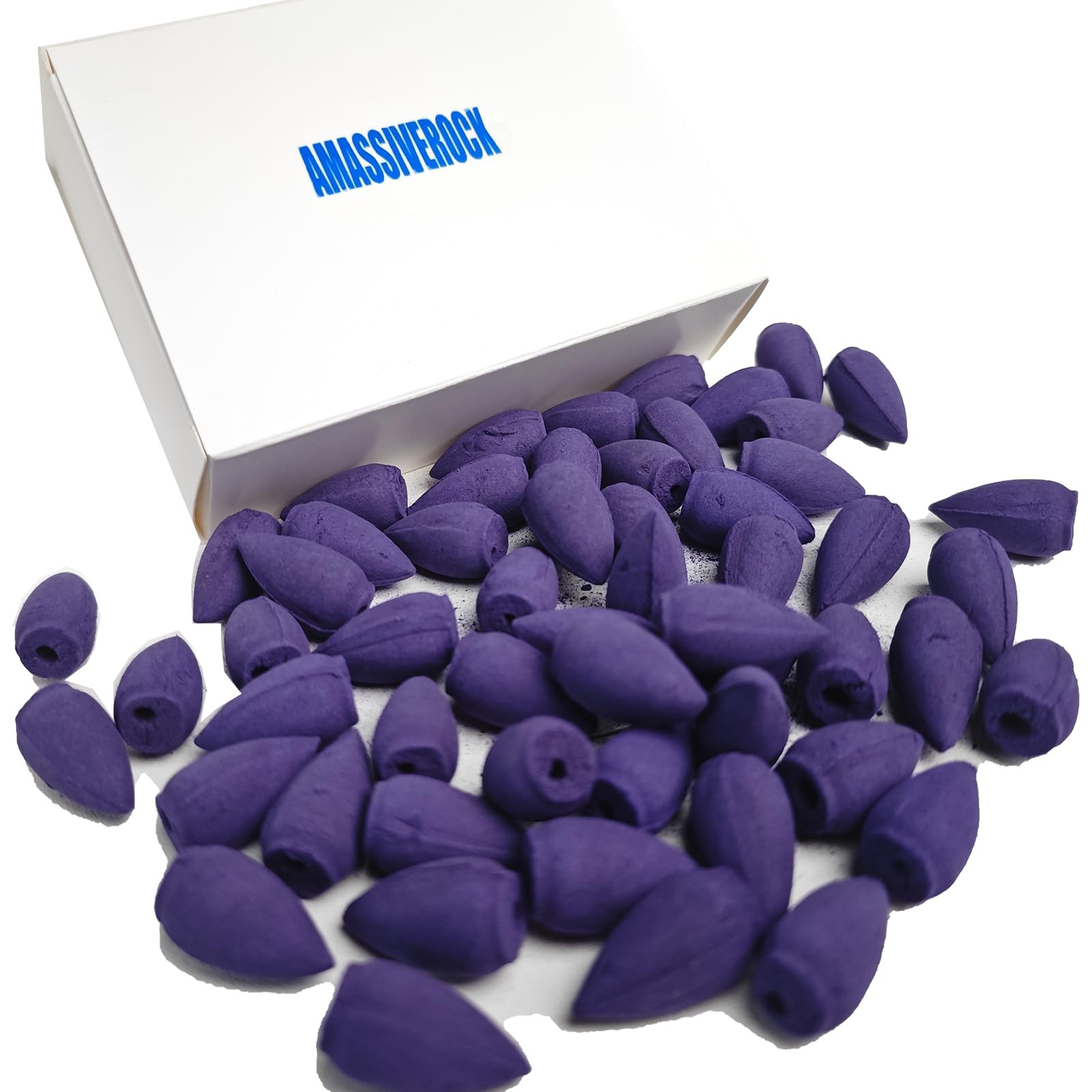 AMASSIVEROCK Lavender Incense Cones (60 Cones) Backflow 1 Pack