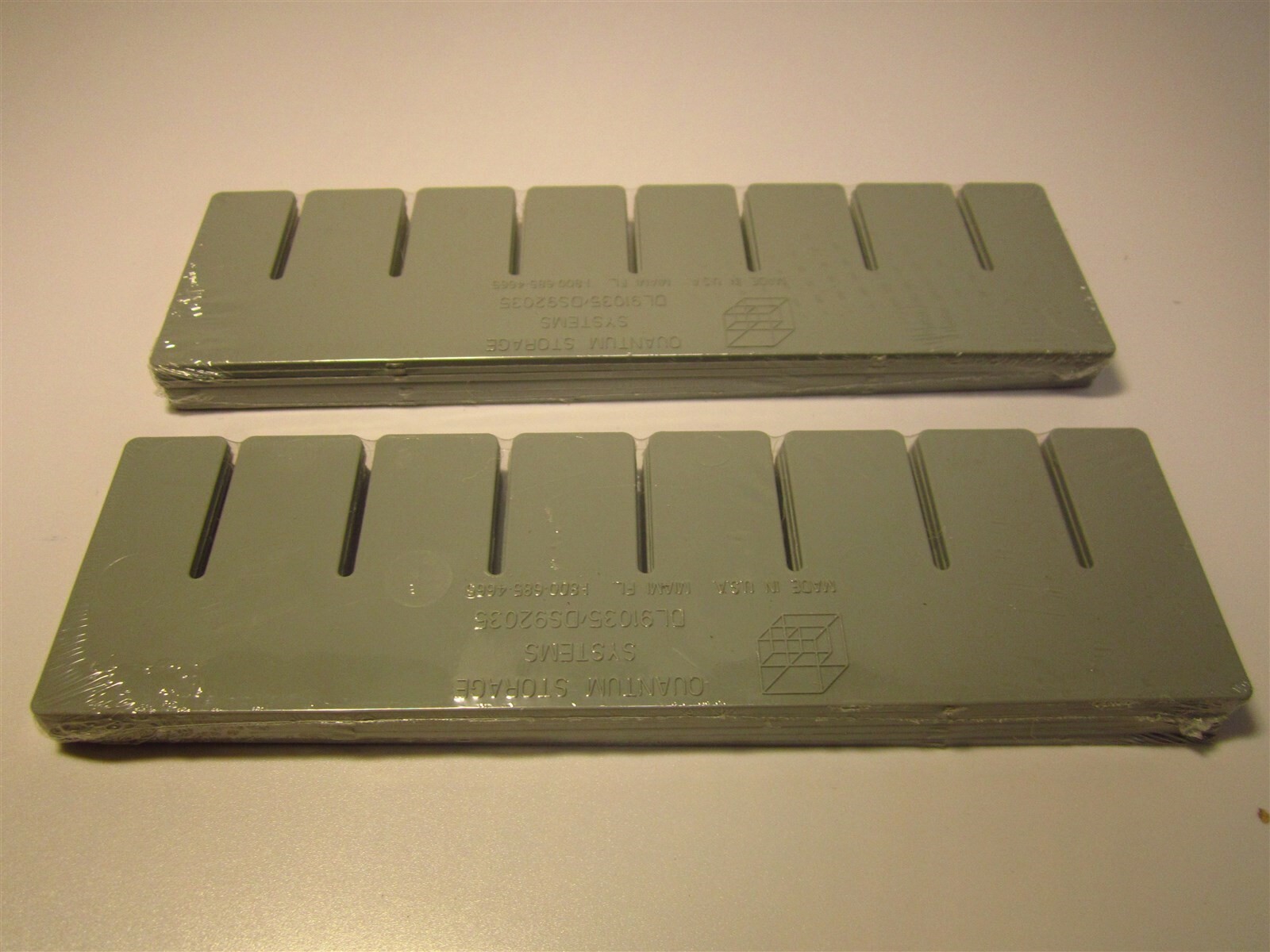 (12) Quantum Storage Systems Gray Polypropylene Short Dividers 9-5/8" x 2-13/16"