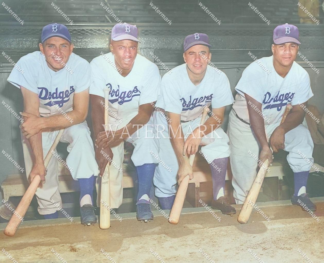 GN659 Gil Hodges-Jackies Robinson-PeeWee Reese 8x10 11x14 16x20 Colorized Photo