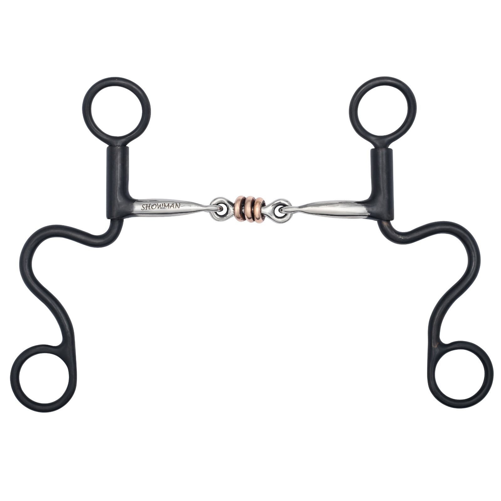 DOG BONE BIT Short Shank Dog Bone Copper Roller Horse Bit