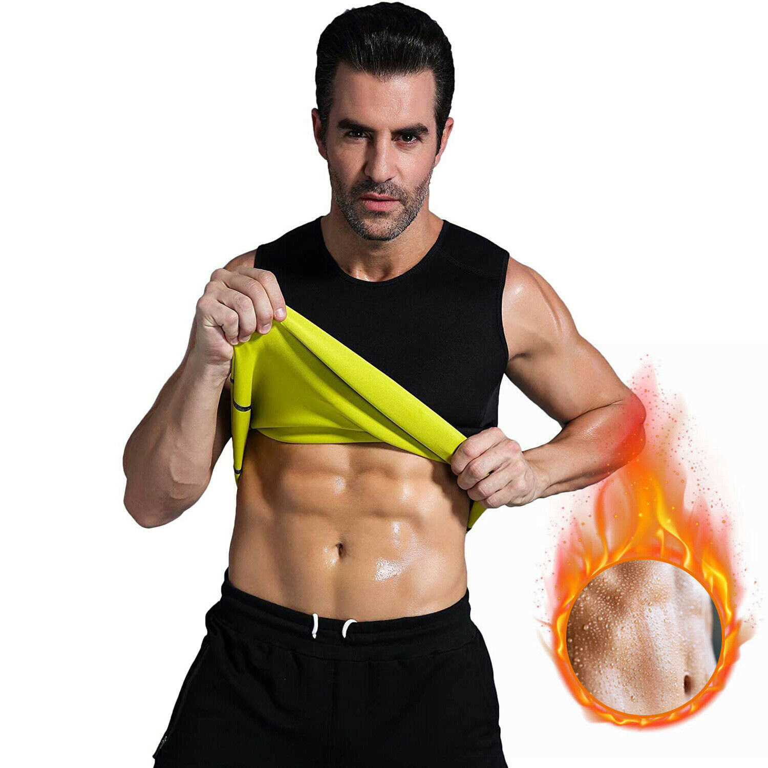 Hot Gym Body Sauna Sweat Shaper Chaleco adelgazante de neopreno para hombre Cami