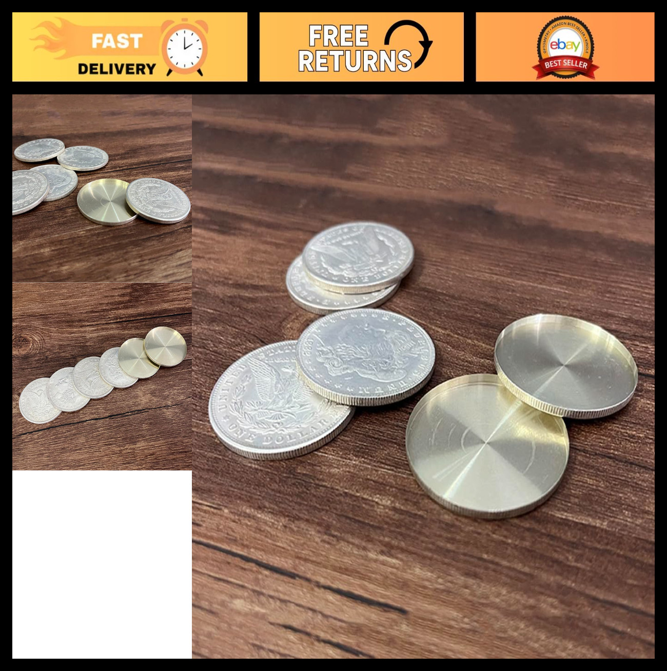 Magic Coin Set - Super Morgan Dollar Gimmick for Close-Up Tricks & Illusions