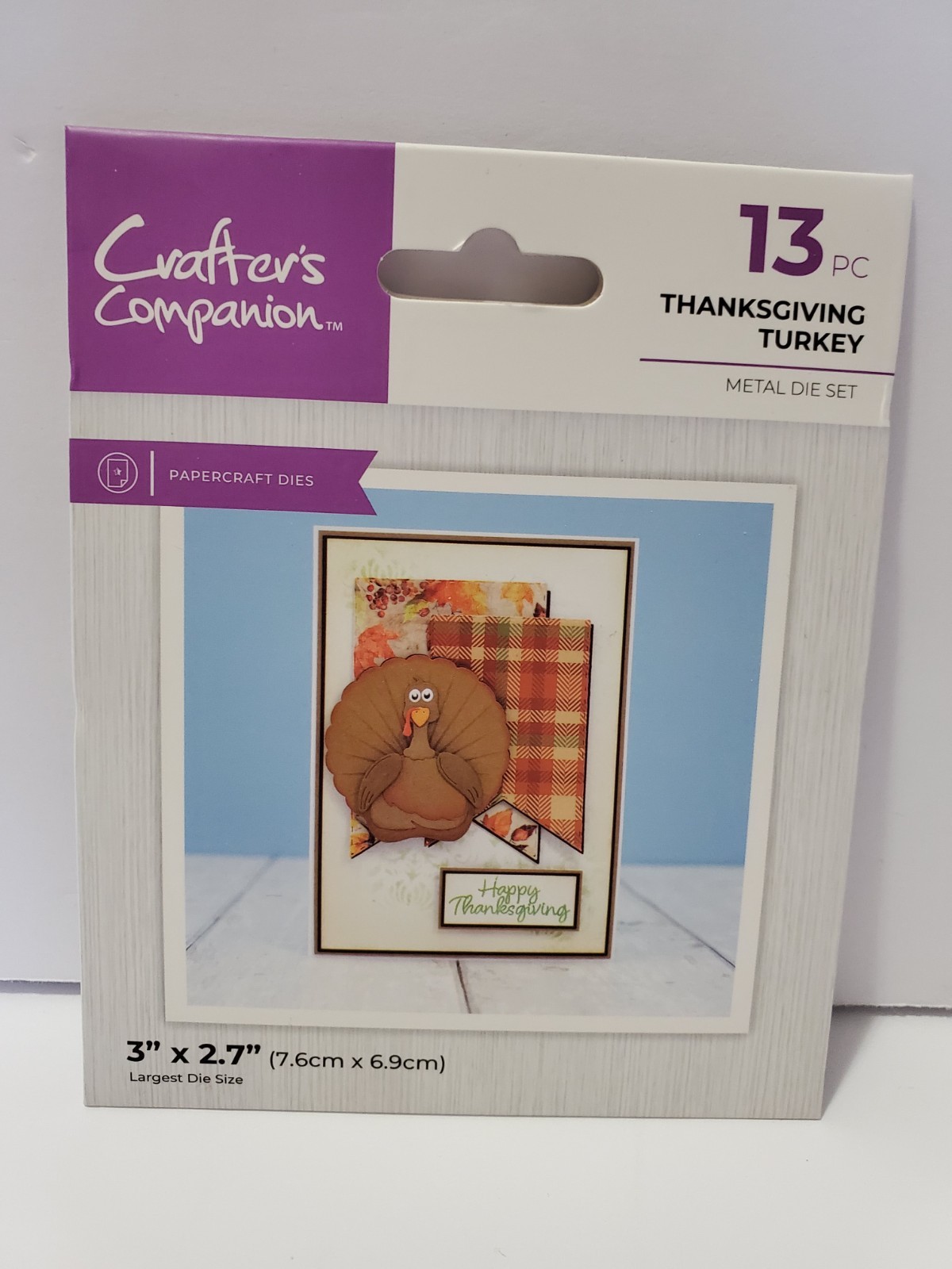 CCHA2 Crafters Companion Thanksgiving Turkey 13pc Metal Die Set New 3" X 2.7"