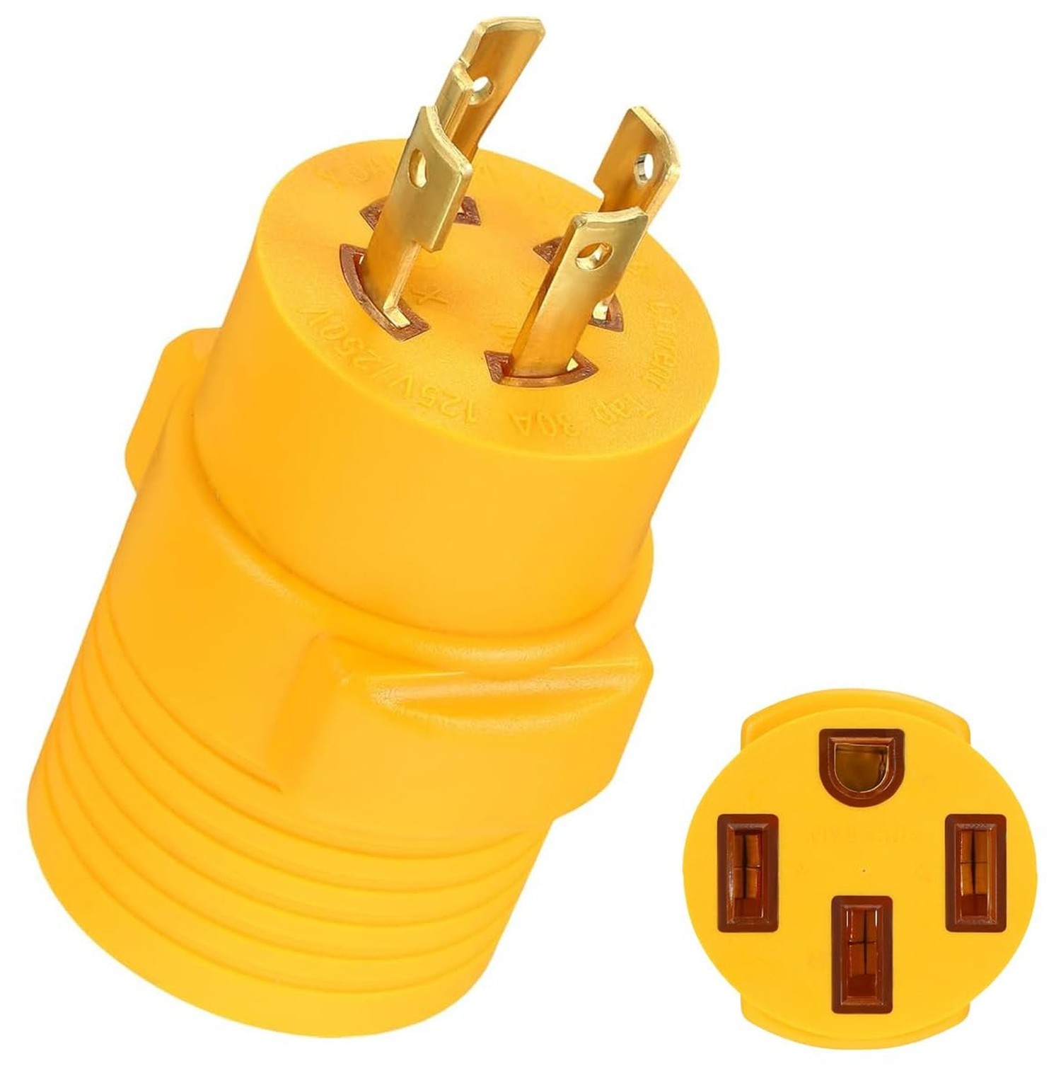 NEMA L14-30P to 14-50R RV/ EV Generator Adapter, 50 Amp to 30 Amp 4 Prong Hea...