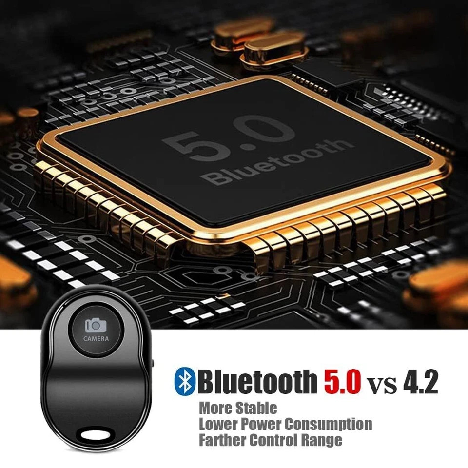 Upgraded Bluetooth 5.0 Remote Shutter for iPhone & Android Camera Wireless