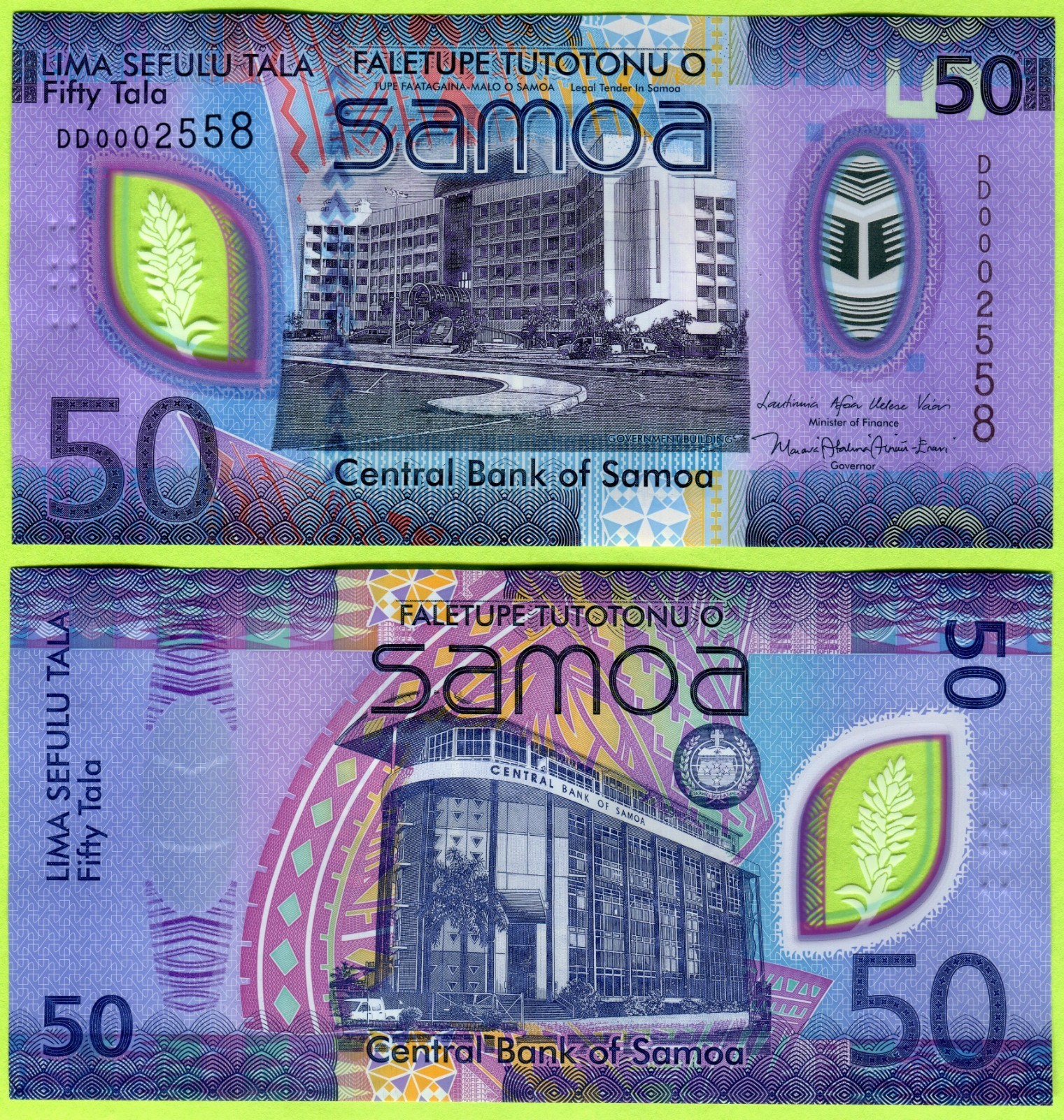 Samoa 50 Tala ND(2025) P50 UNC / Polymer