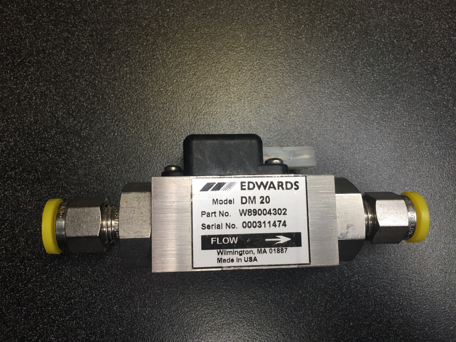 Edwards Datametrics DM20 Solenoid Controlled Variable Orifice Valve W89004302