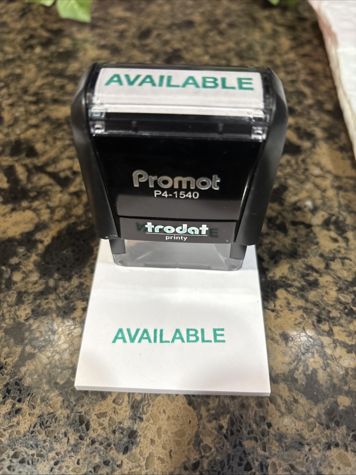 Promot Scanned Self Inking Rubber Stamp - Refillable Stamper -...