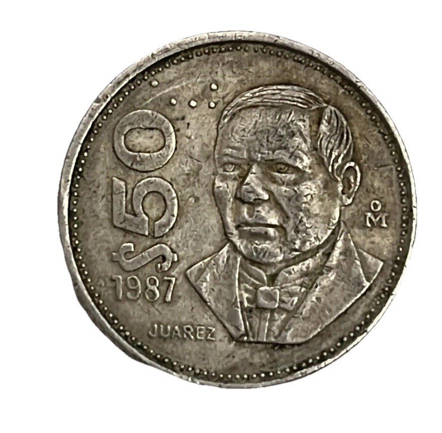 1987 Mexico 50 Pesos Coin