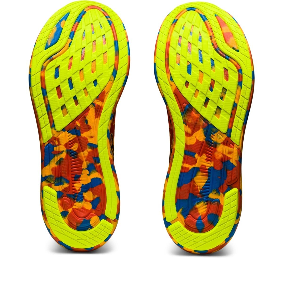 ASICS Men's Noosa TRI 14 Running Shoes, US 12 , Cherry Tomato/Safety Yellow