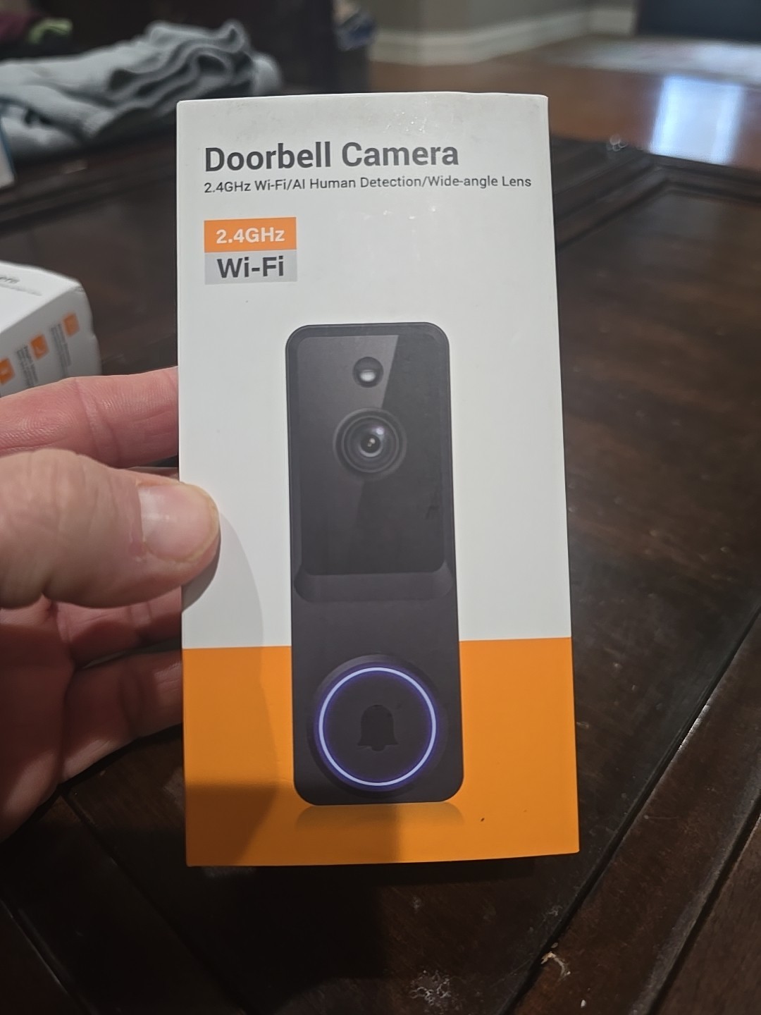 2.4GHz Wi-Fi Doorbell Camera AI Human Detection Night Vision Two-way Talk NIB