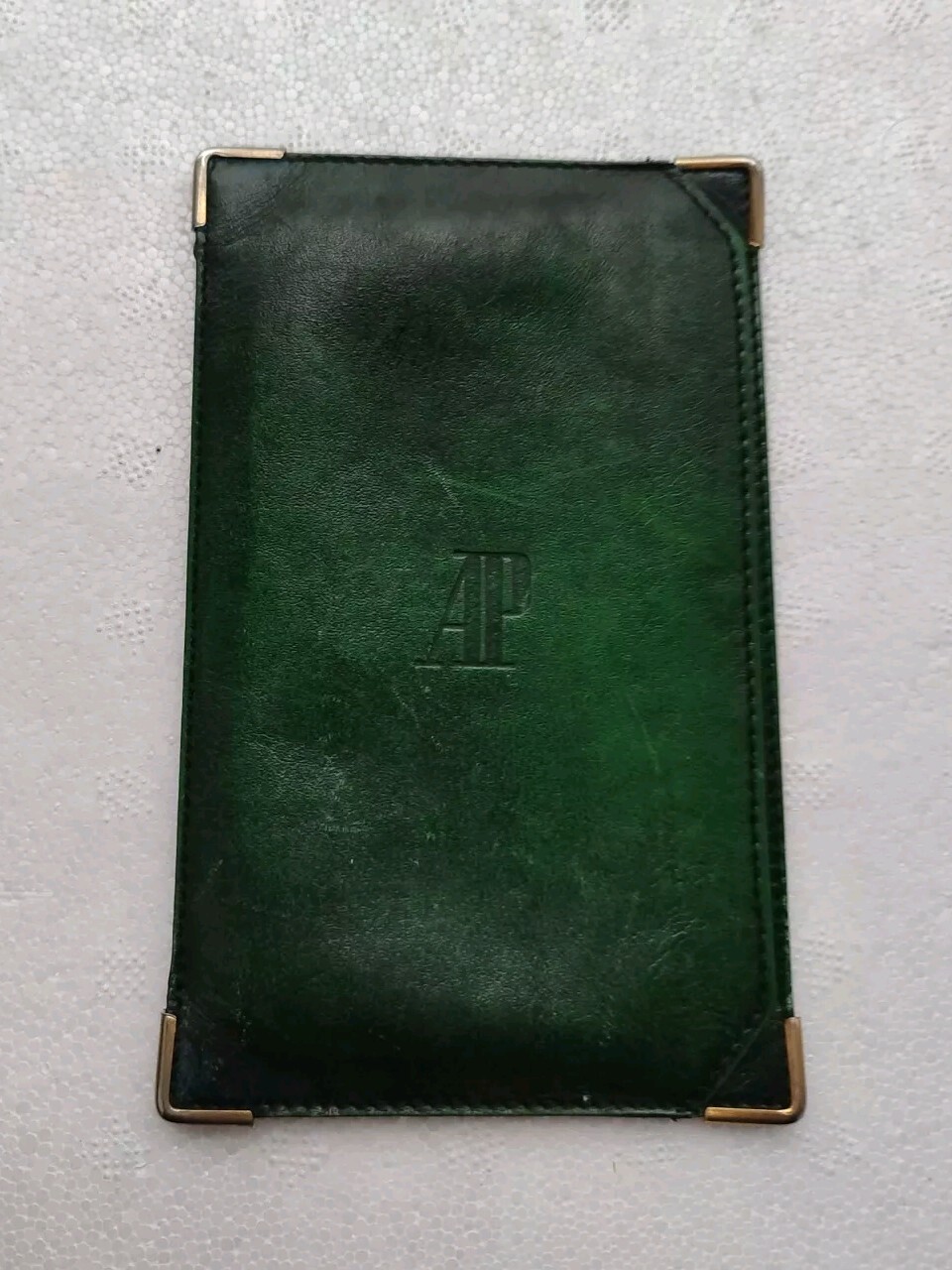 Audemars Piguet Vintage Original Green Leather Paper Holder Great Condition