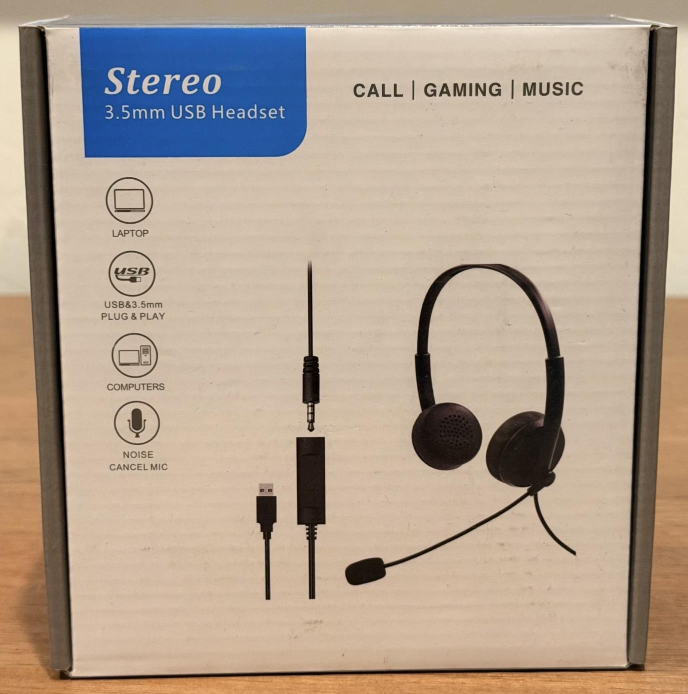 Stereo 3.5mm USB Headset brand new