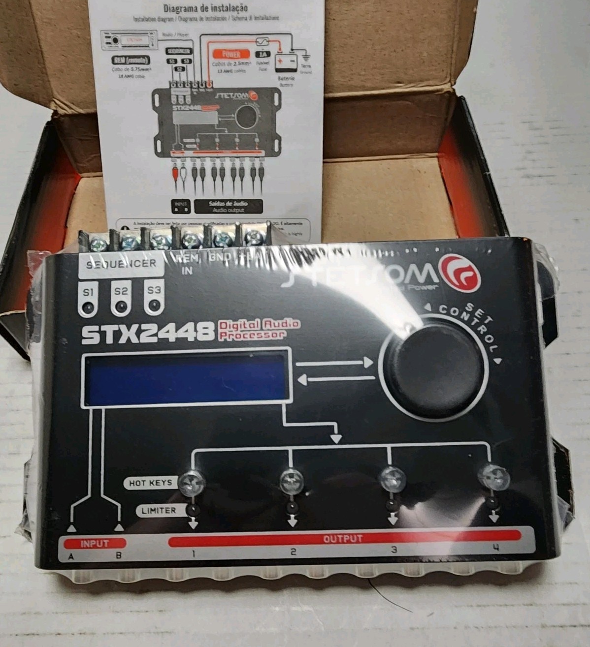 Stetsom STX2448 DSP Crossover and Equalizer 4 Channel Full Digital Signal Proces