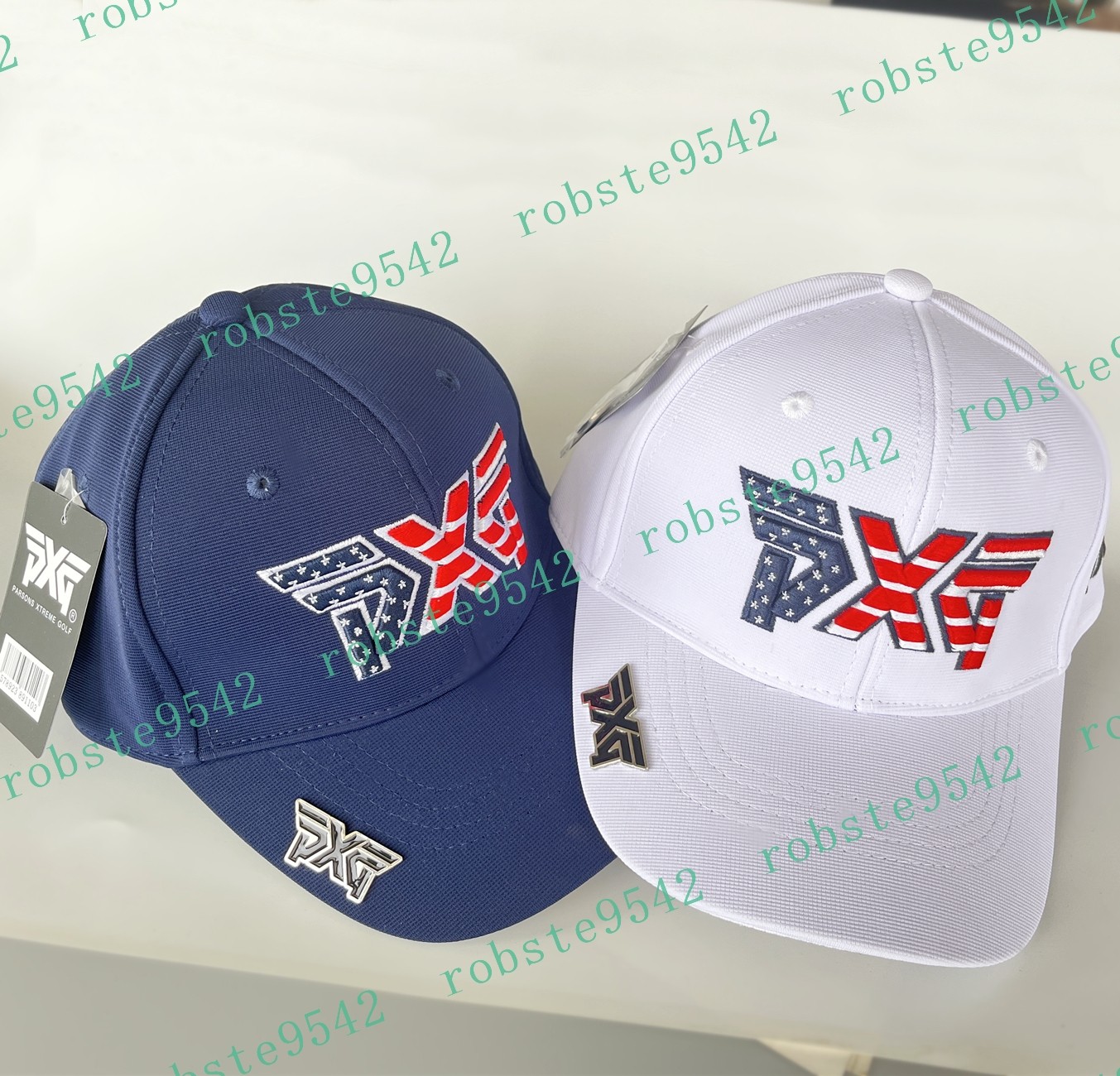 PXG Golf Baseball CAP Adjustable Hat W/ Ball Mark - White