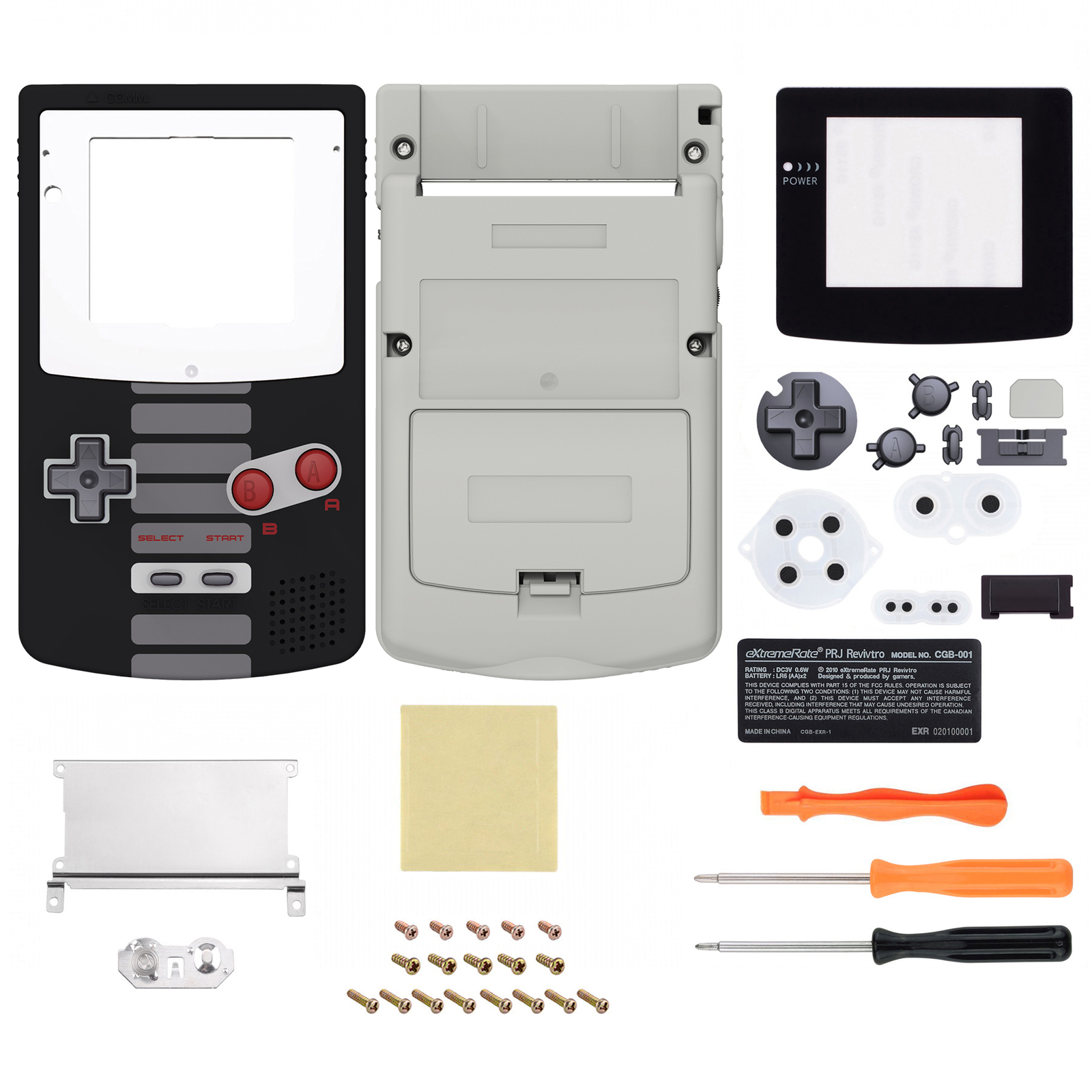 GameBoy Color IPS Ready Shell Cocer Buttons Screen Lens Replacement Game Boy GBC