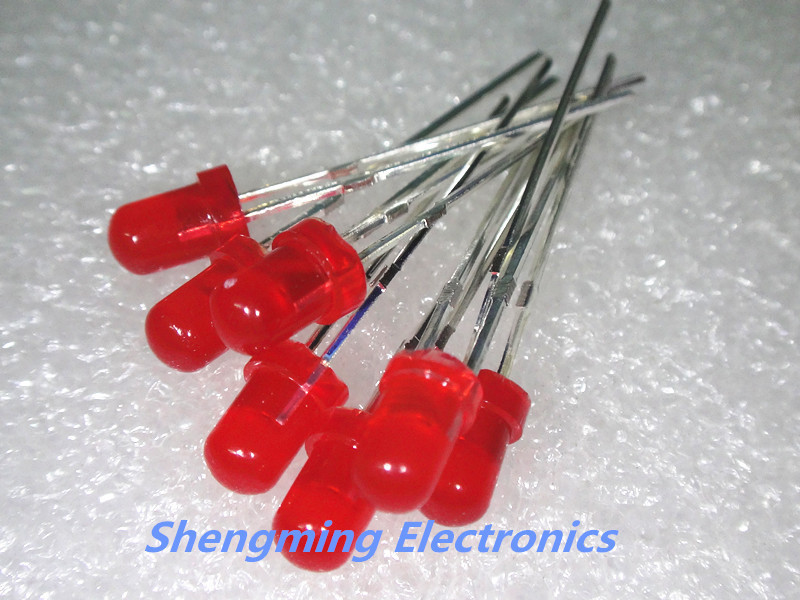 100pcs F3 3mm Red Round LED Light LED