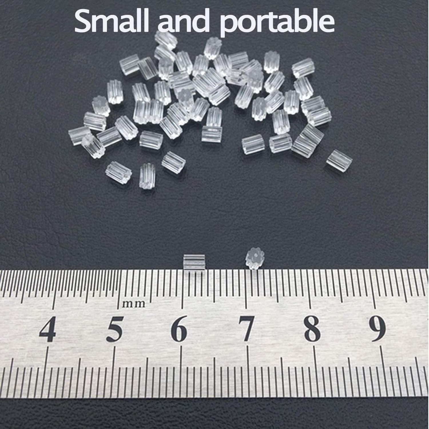 200PCS Silicone Earring Backs Clear Soft Rubber Hypoallergenic Replacements