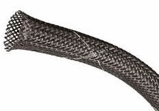 1/8" Black Flame-Retardant Mesh Sleeving - (100 ft. spool)