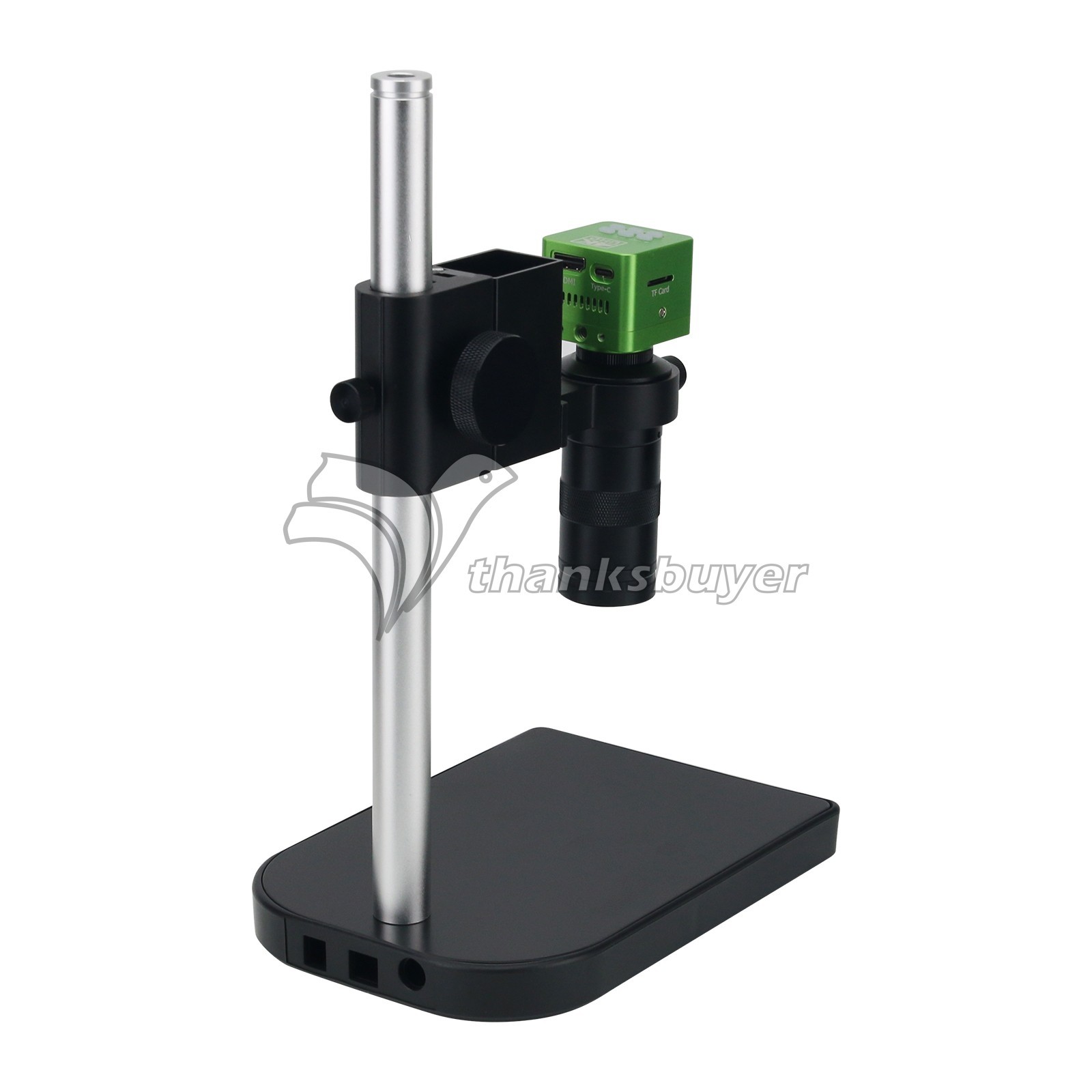 4K 41MP HDMI USB Video Microscope Camera Adjustable 150X C Mount Len Zoom Stand
