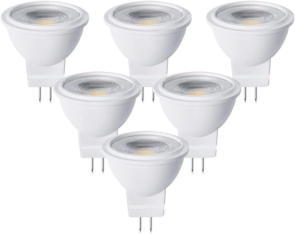 6 Pack 12V MR11 GU4 LED Landscape Bulbs 3W 3000K Warm White Non Dimmable