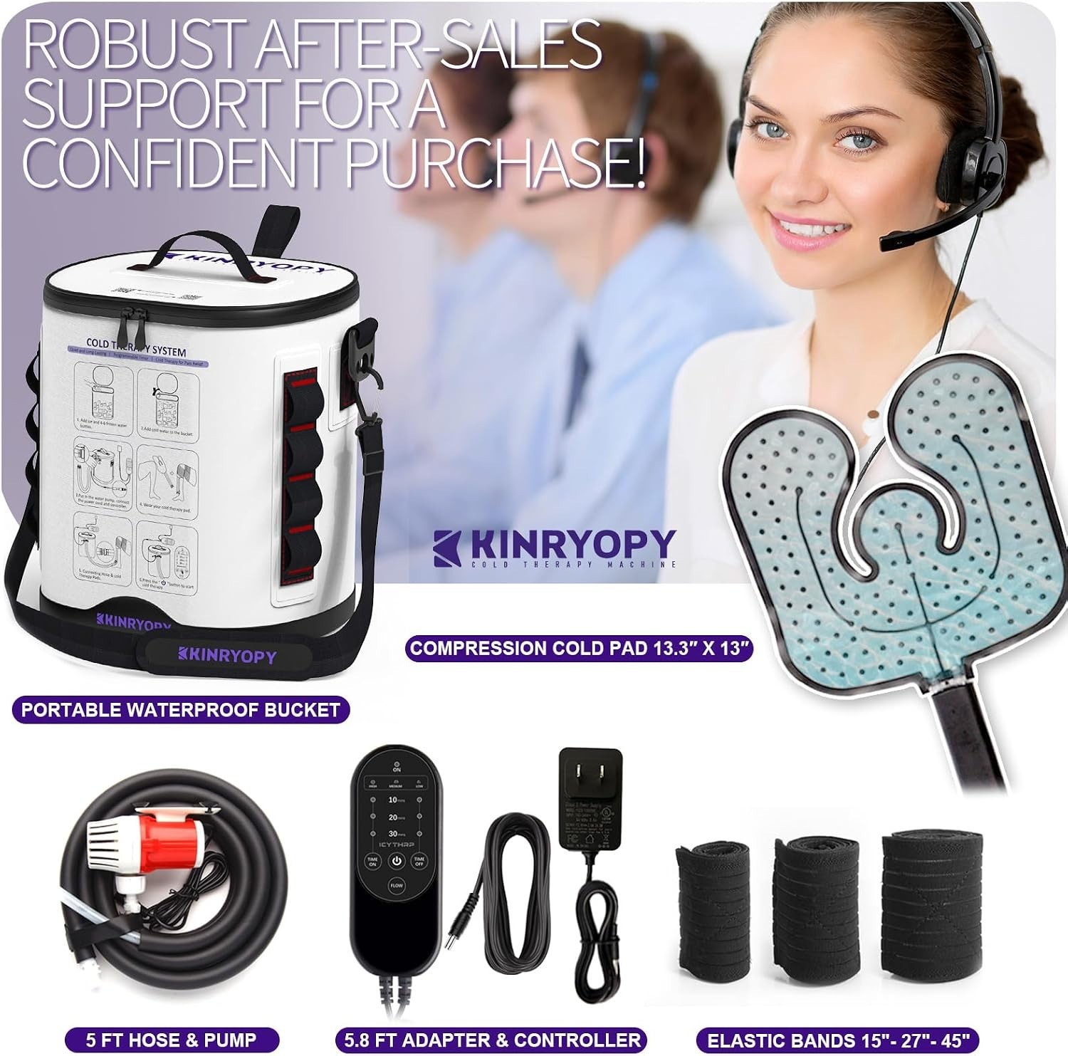 Cold Therapy Machine Programmable Timer Portable Ice Machine Knee After Surgey