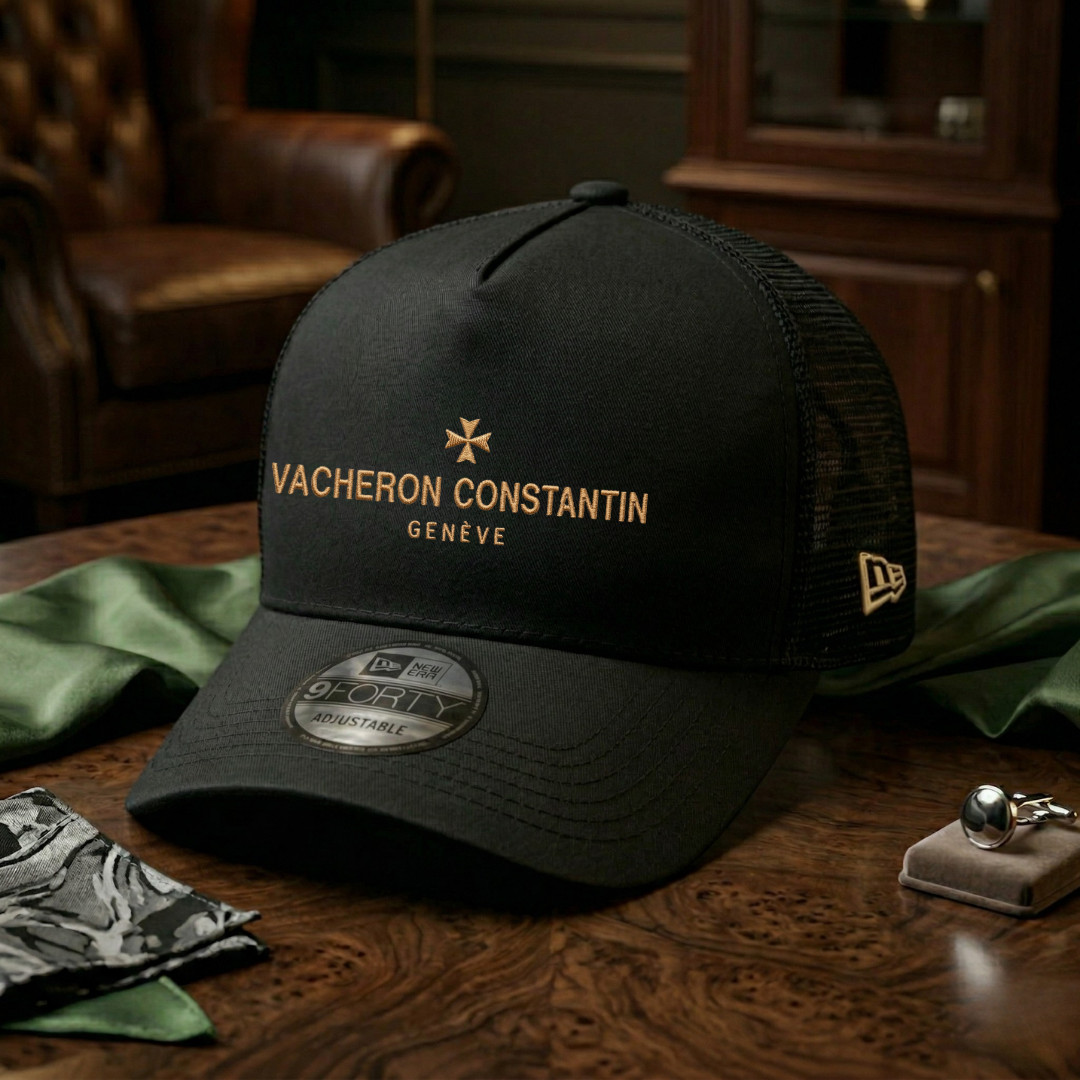 Vacheron Constantin Watch Black Trucker Hat Mesh Back Adjustable Cap