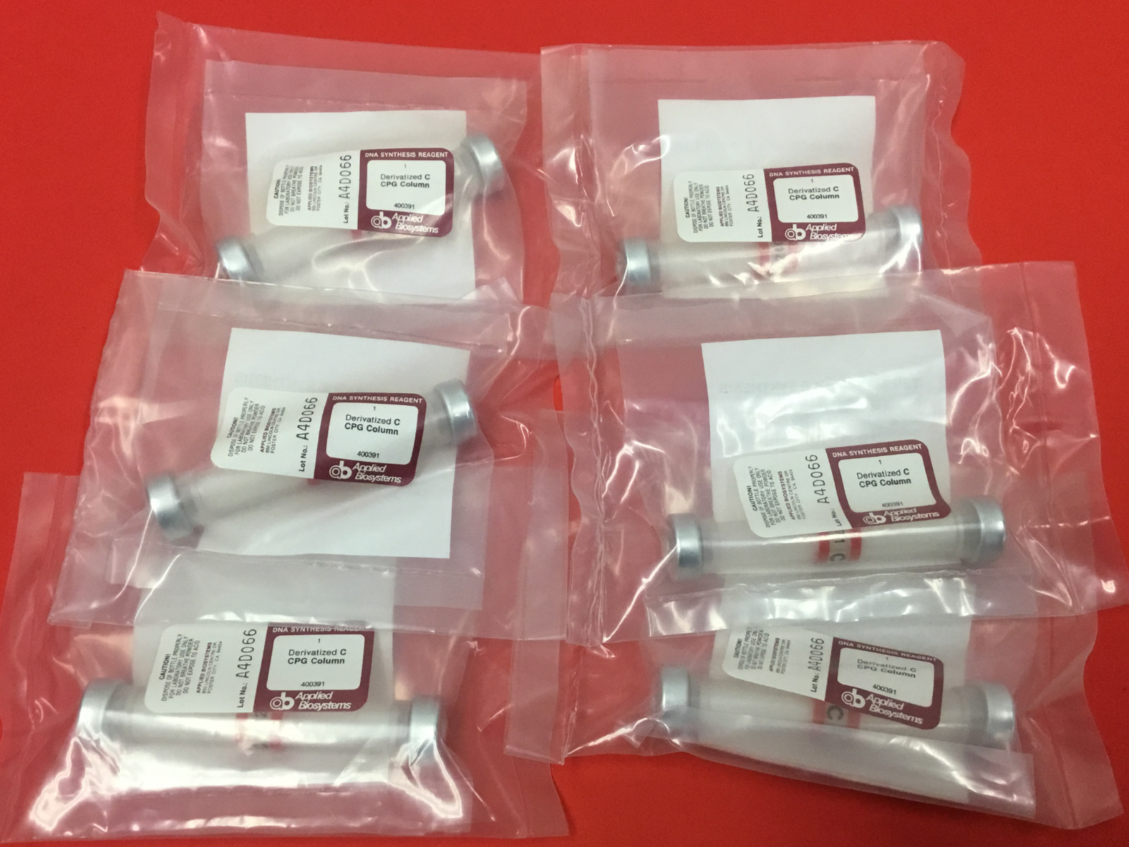 Applied Biosystems - P/N: 400391  - Derivatized C CPg Columns - LOT OF (6) - NEW